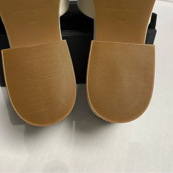 NEW Marc Fisher LTD Platform Mule Slide Ivory Women’s 8.5 - Picture 12 of 16